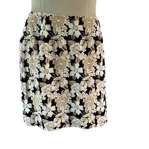 Y2K 2000s Brown Floral Mini Skirt Sz 8 Cottagecore Fairy Grunge